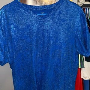 Blue Glittery INC Tee Unisex